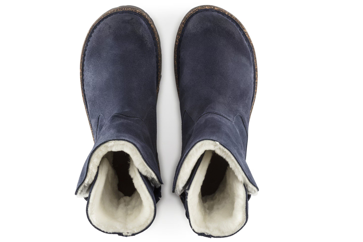 Birkenstock Uppsala Shearling Suede Leather - Navy, Regular