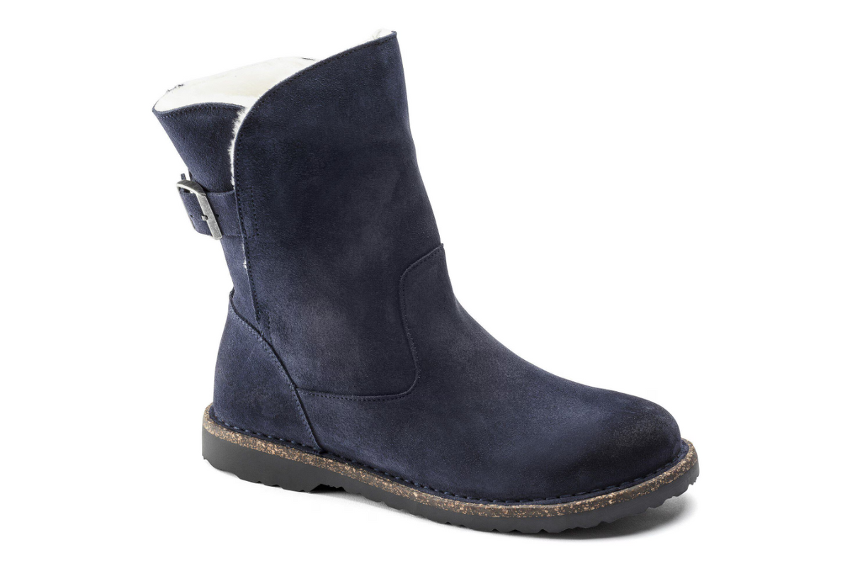 Birkenstock Uppsala Shearling Suede Leather - Navy, Regular