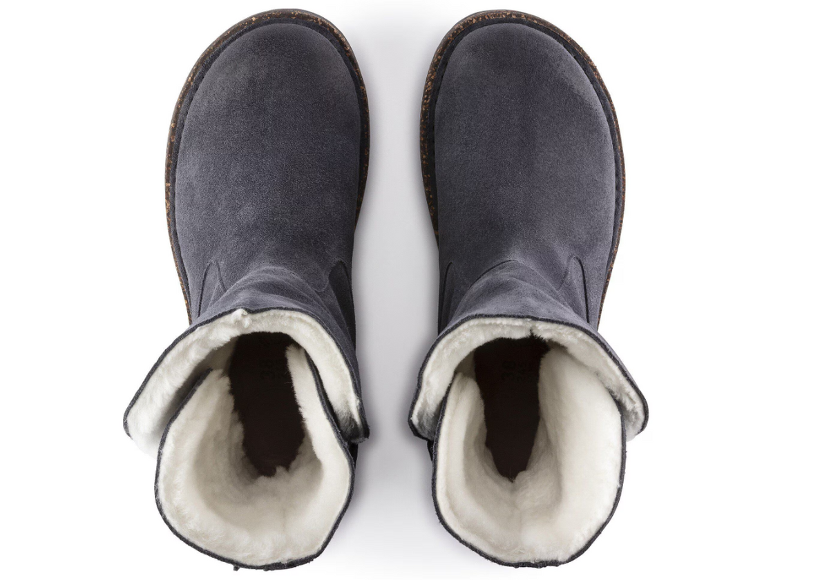 Birkenstock Uppsala Shearling Suede Leather - Graphite, Regular