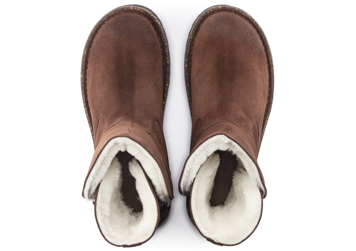 Birkenstock Uppsala Shearling Suede Leather - Espresso, Regular