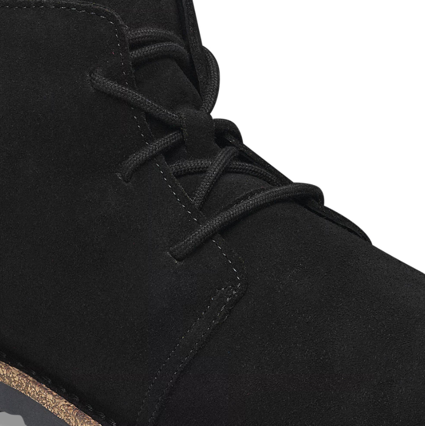Birkenstock Uppsala Mid Shearling Suede Leather - Black, Narrow