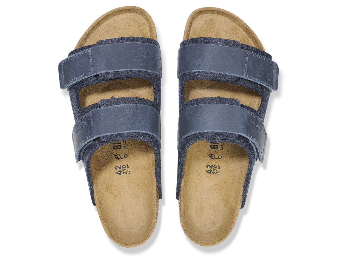 Birkenstock Uji Natural Leather Felt - Midnight, Narrow