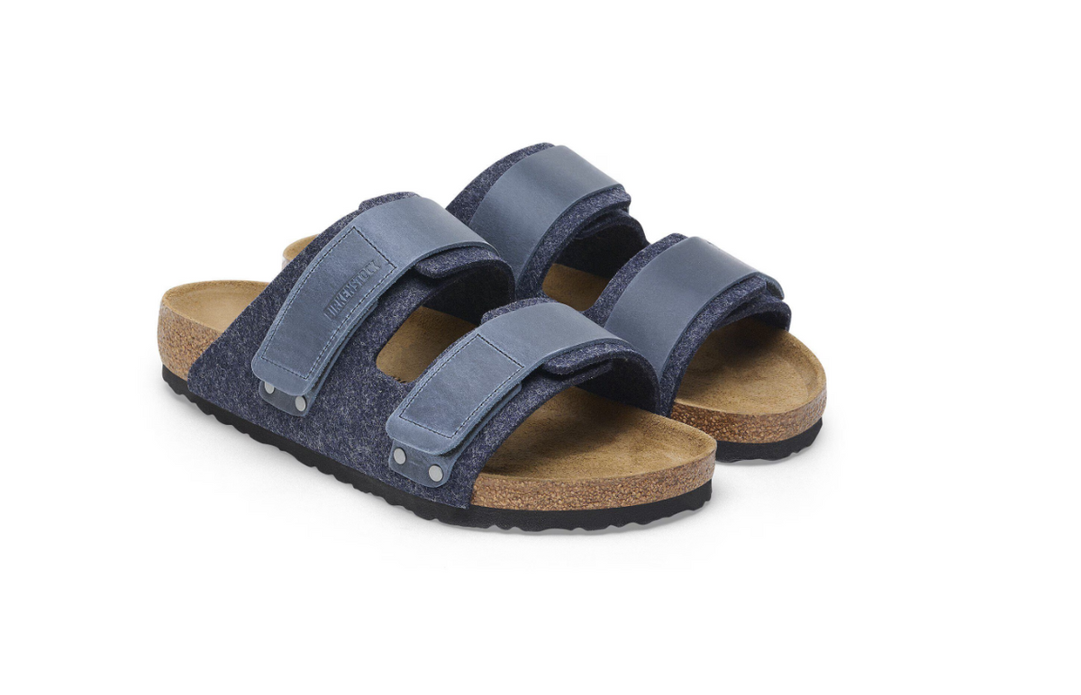 Birkenstock Uji Natural Leather Felt - Midnight, Narrow