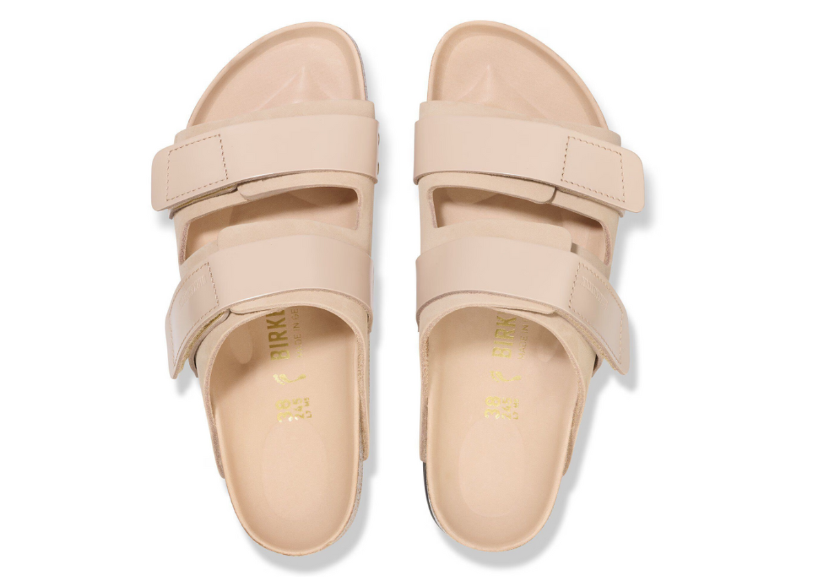 Birkenstock Uji Nubuck Leather Sandals New Beige  Narrow