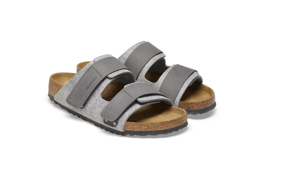 Birkenstock Uji Natural Leather-Felt -Light Gray, Regular