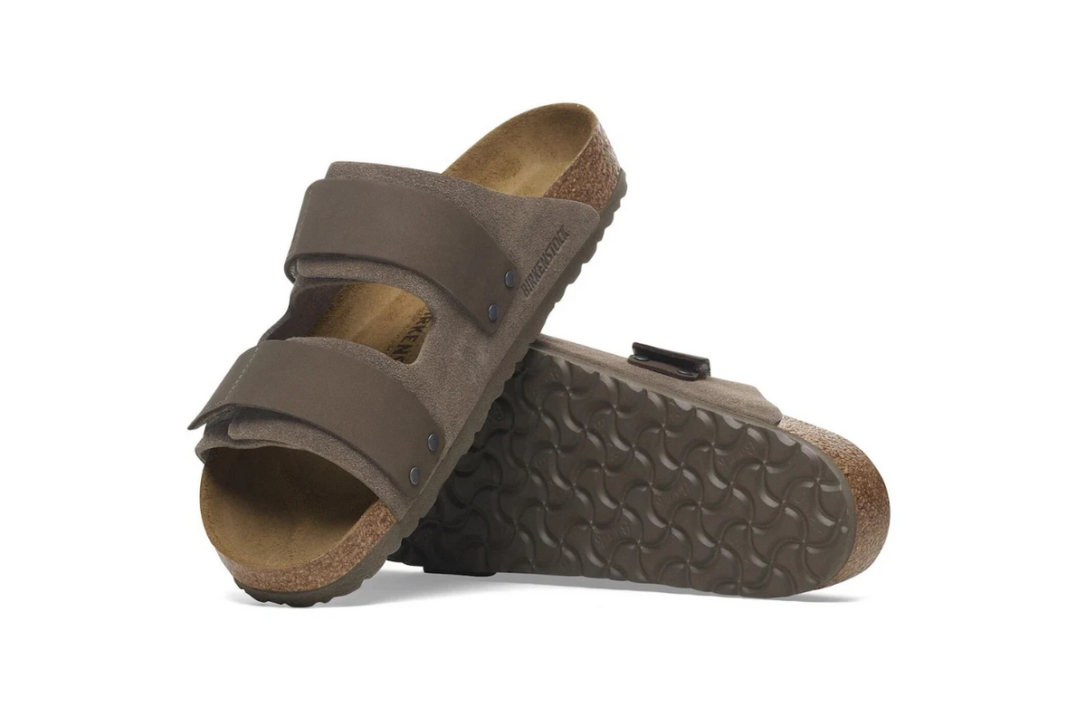 Birkenstock Uji Suede Nubuck Leather Concrete - Gray, Regular