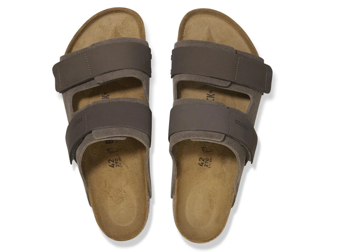 Birkenstock Uji Suede Nubuck Leather Concrete - Gray, Regular