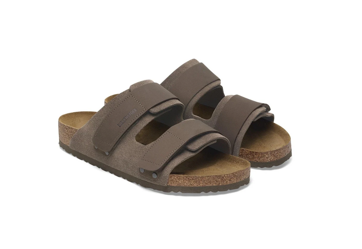 Birkenstock Uji Suede Nubuck Leather Concrete - Gray, Regular