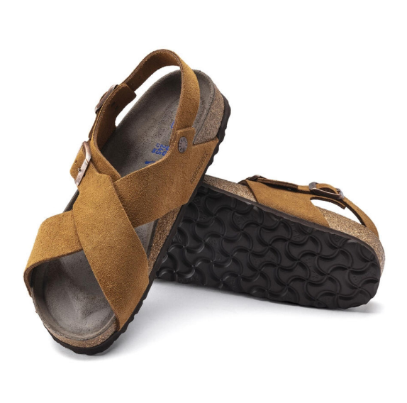 Birkenstock Tulum Soft Footbed Suede Leather Mink  Narrow