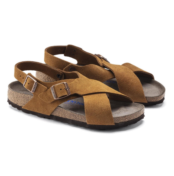 Birkenstock Tulum Soft Footbed Suede Leather Mink  Narrow