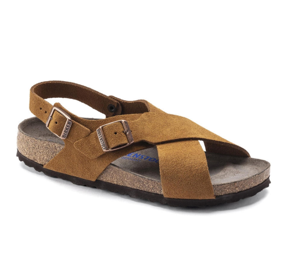 Birkenstock Tulum Soft Footbed Suede Leather Mink  Narrow