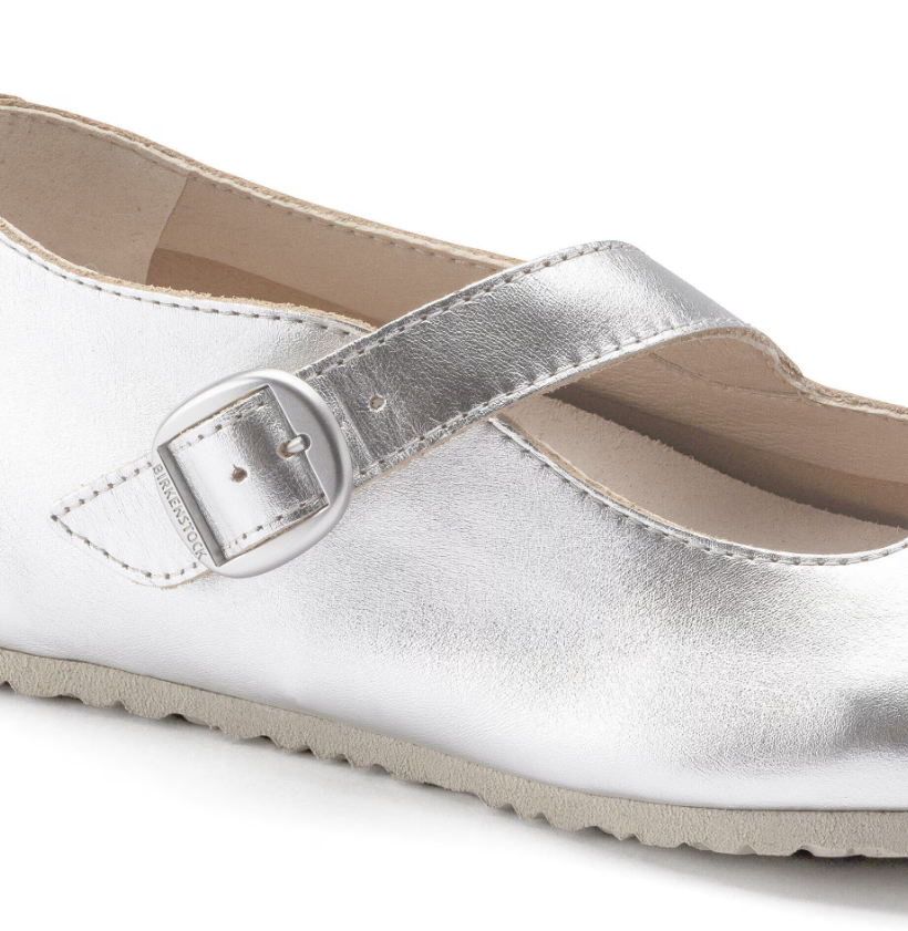Birkenstock Tracy Natural Leather Silver Women's Regular