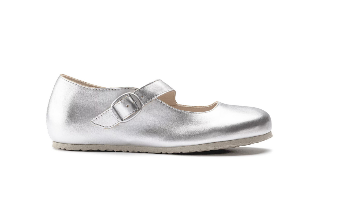 Birkenstock Tracy Natural Leather Silver Women's Narrow
