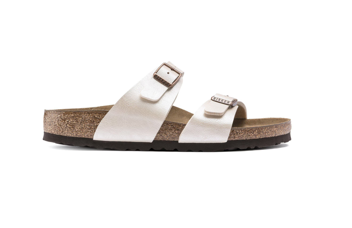 Birkenstock Sydney Birko-Flor Graceful Pearl White Narrow