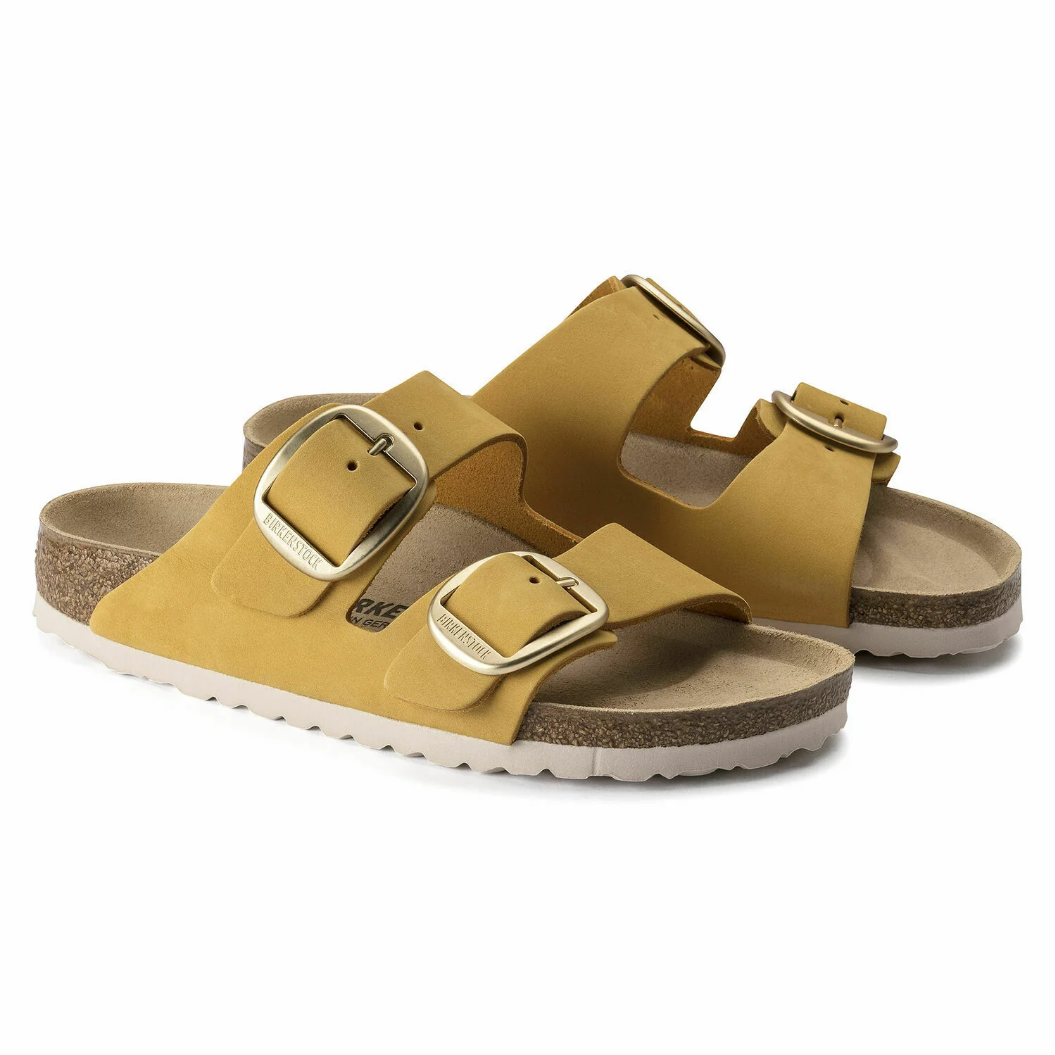 Birkenstock Arizona Big Buckle Nubuck Sandals - Ochre - Narrow