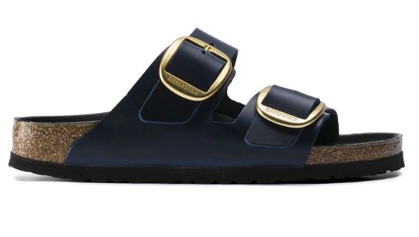 Birkenstock Arizona Big Buckle Oiled Leather Sandals - Blue - Narrow