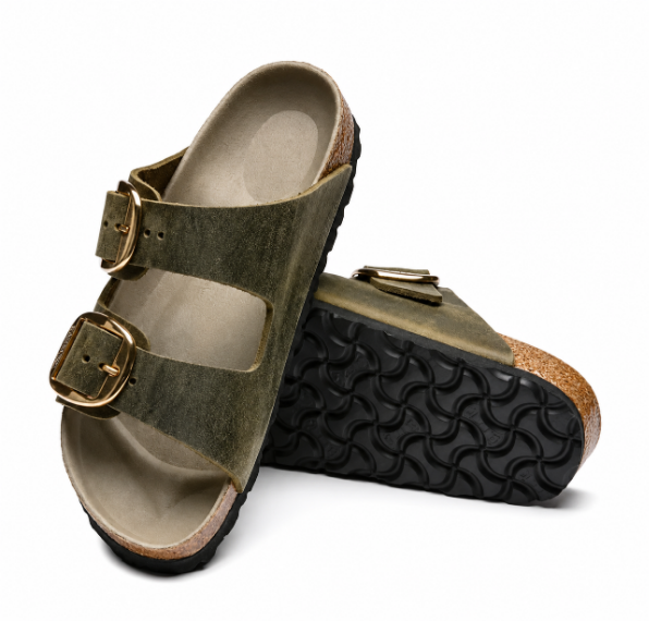 Birkenstock Arizona Big Buckle Oiled Leather Sandals - Jade - Regular