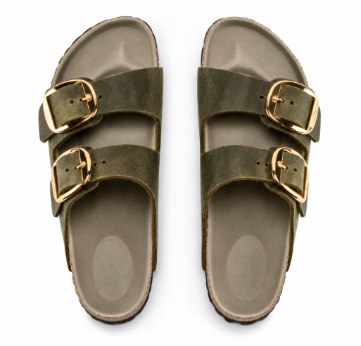 Birkenstock Arizona Big Buckle Oiled Leather Sandals - Jade - Regular