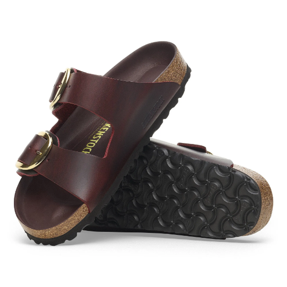 Birkenstock Arizona Big Buckle Oiled Leather Sandals - Zinfandel - Narrow