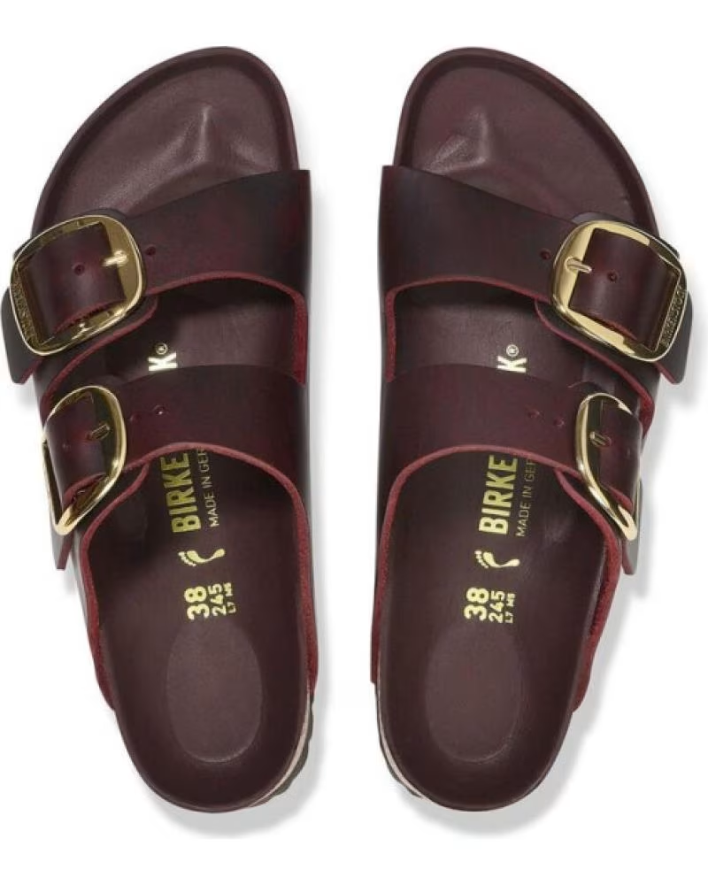 Birkenstock Arizona Big Buckle Oiled Leather Sandals - Zinfandel - Narrow