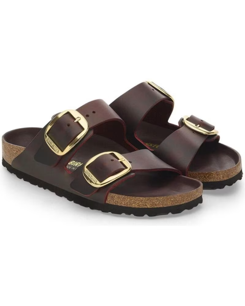 Birkenstock Arizona Big Buckle Oiled Leather Sandals - Zinfandel - Narrow