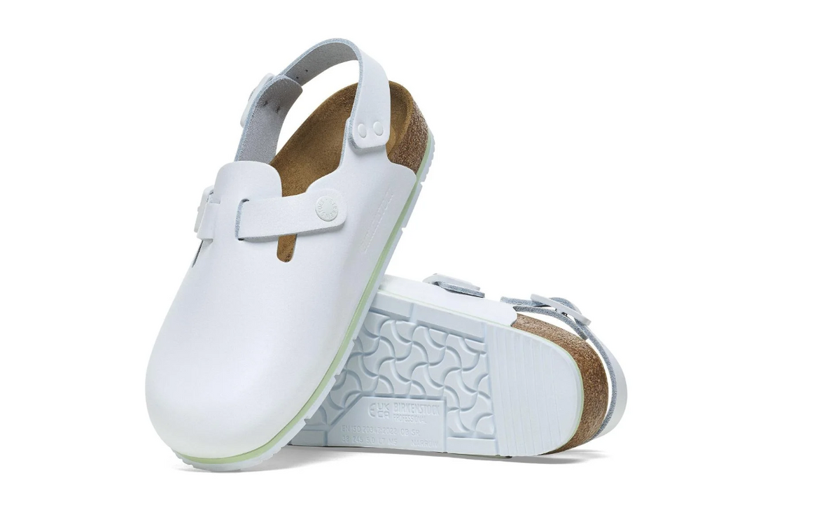 Birkenstock Tokio Super Grip Leather White  Regular