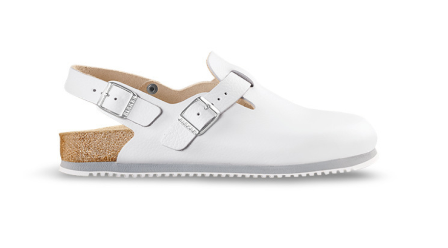 Birkenstock Tokio Super Grip Leather White  Narrow