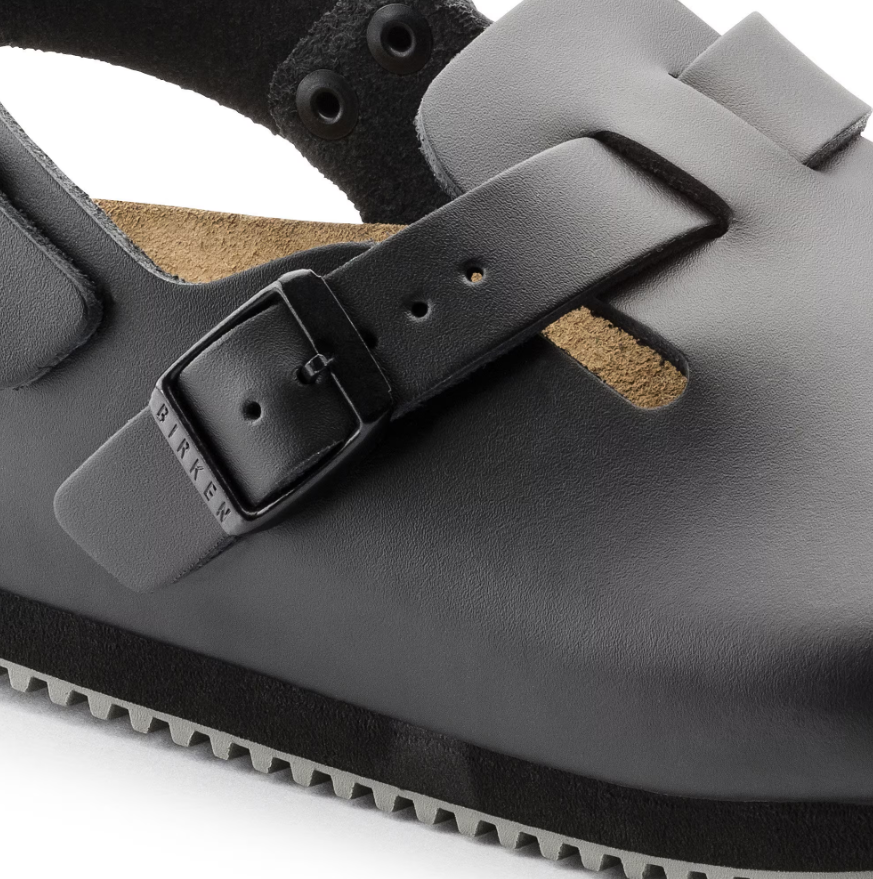 Birkenstock Tokio Super Grip Leather Black Narrow