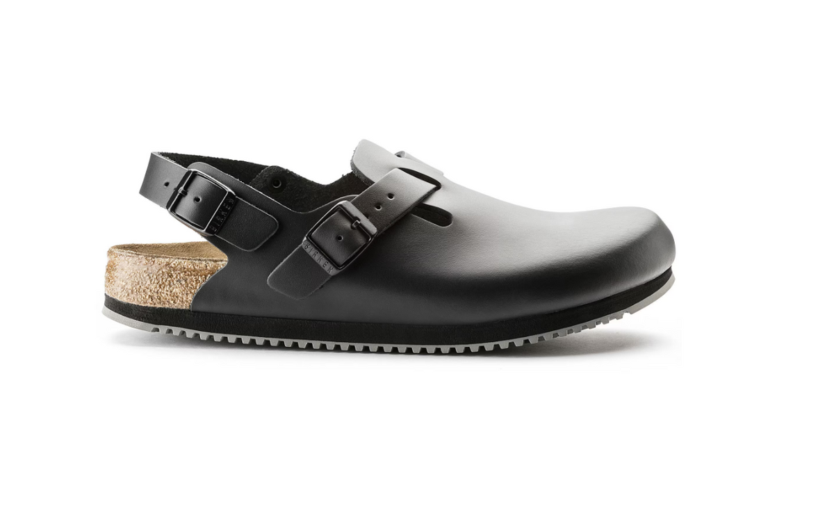 Birkenstock Tokio Super Grip Leather Black  Regular