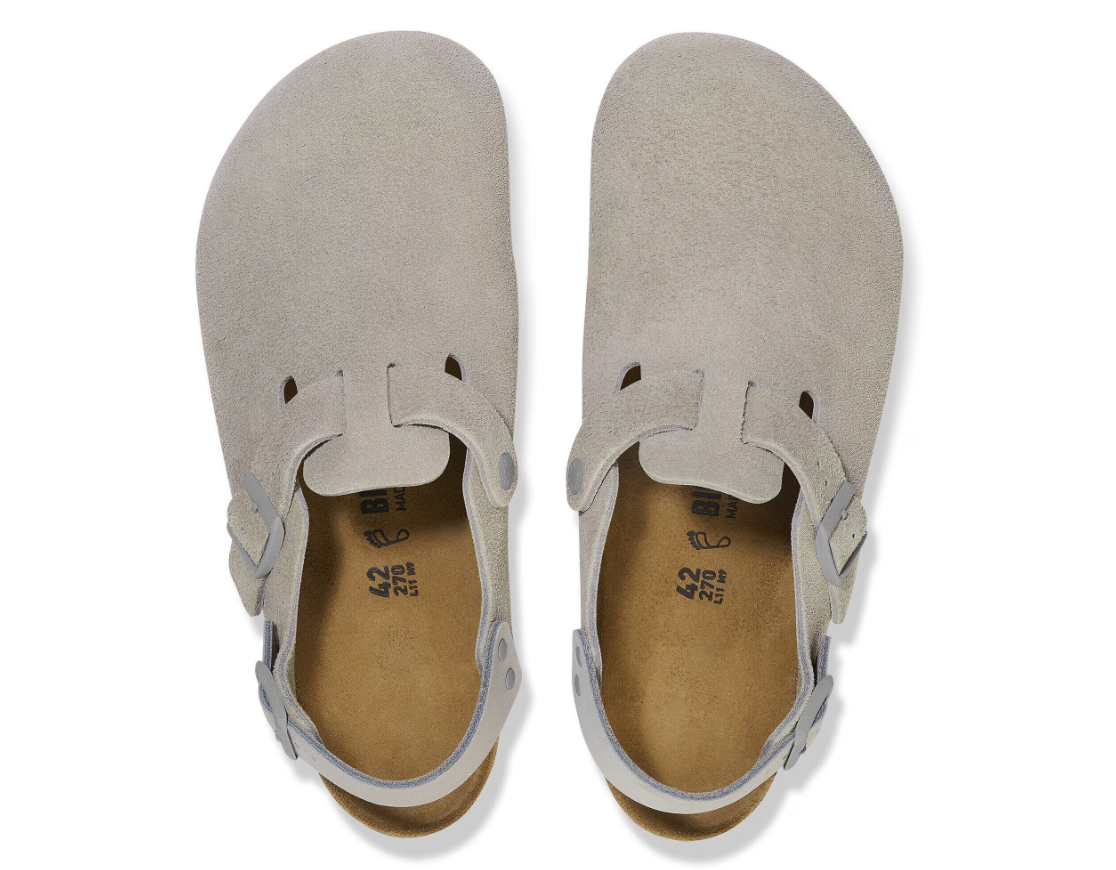 Birkenstock Tokio Suede Leather Stone Coin  Narrow