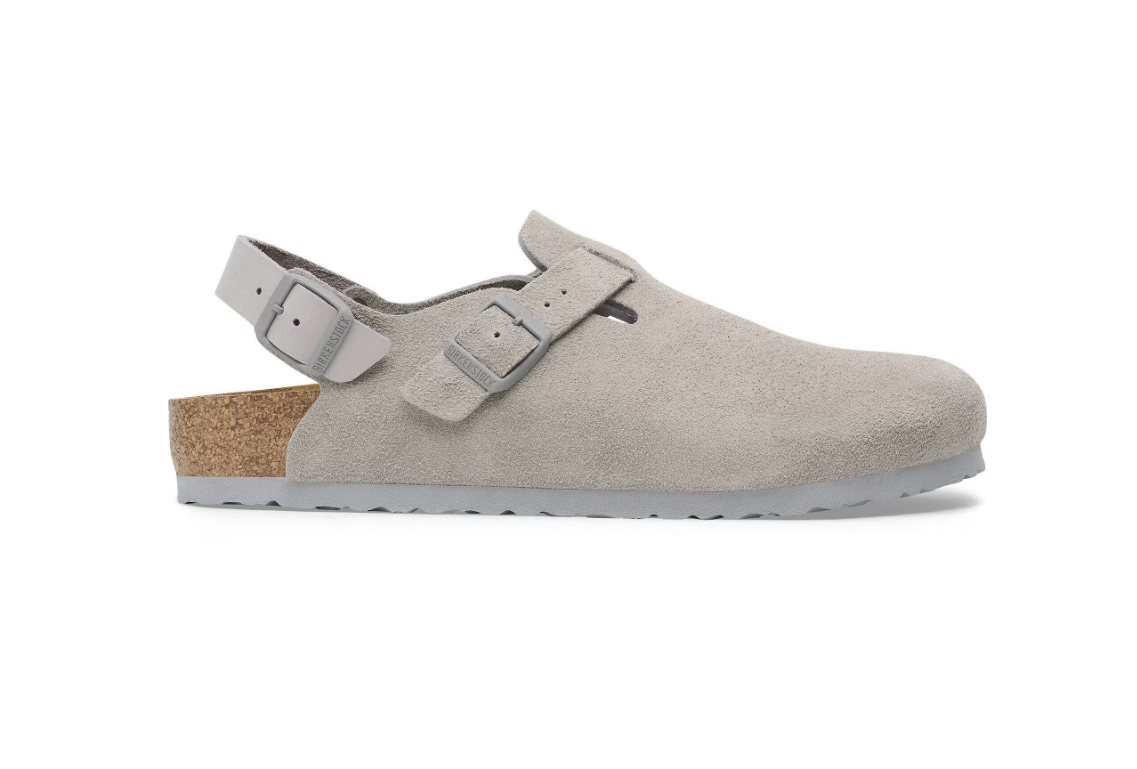 Birkenstock Tokio Suede Leather Stone Coin  Narrow