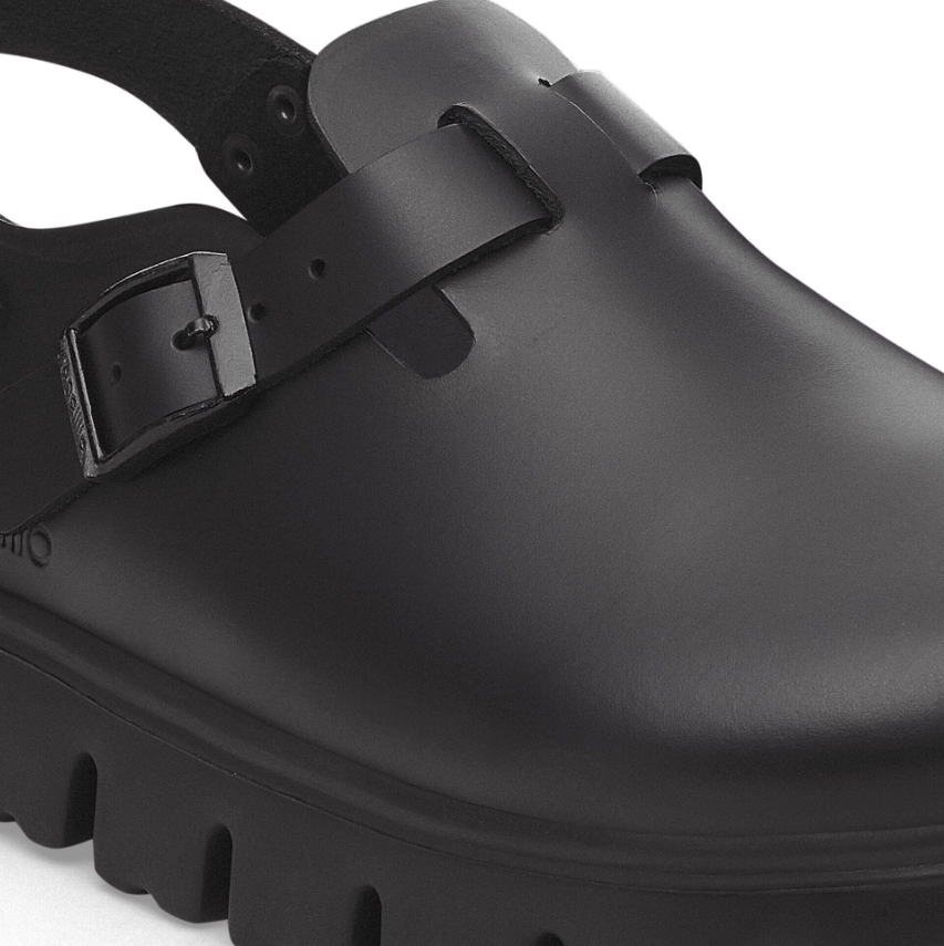 Birkenstock Tokio Chunky Natural Leather Black  Narrow