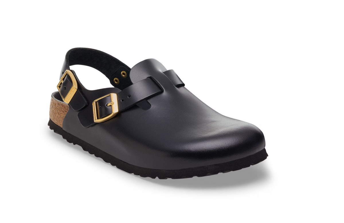 Birkenstock Tokio II Natural Leather Black New Dressy Leather  Regular