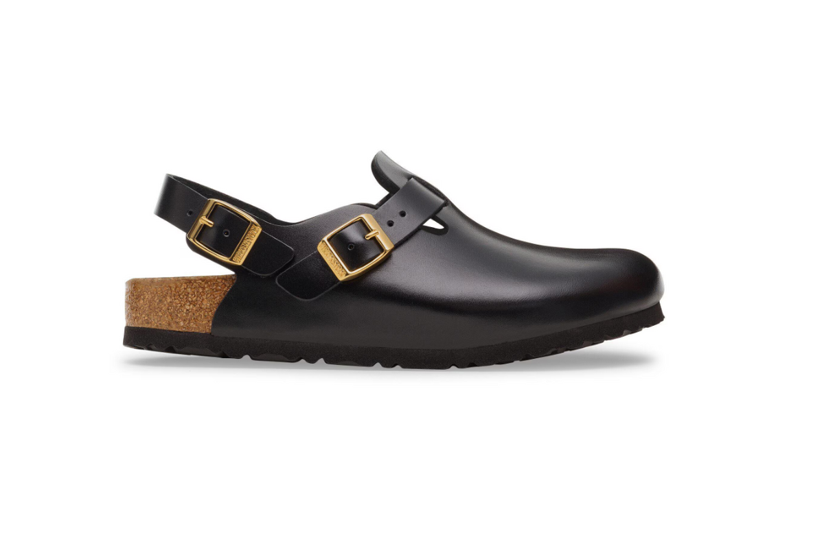 Birkenstock Tokio II Natural Leather Black New Dressy Leather  Regular