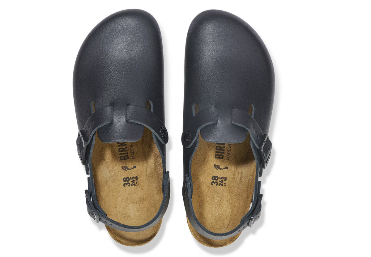 Birkenstock Tokio PRO Natural Leather Coated - Black, Narrow