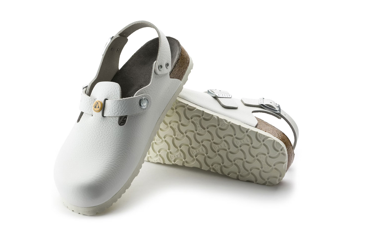 Birkenstock Tokio ESD Natural Leather White  Narrow