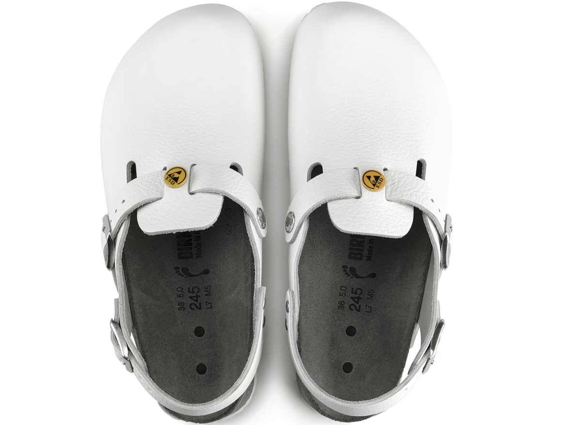 Birkenstock Tokio ESD Natural Leather White  Narrow