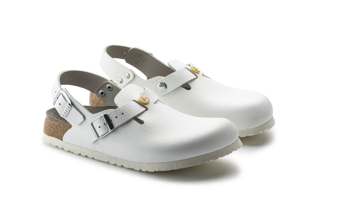 Birkenstock Tokio ESD Natural Leather White  Narrow