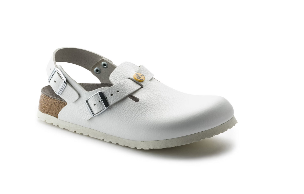 Birkenstock Tokio ESD Natural Leather White  Narrow