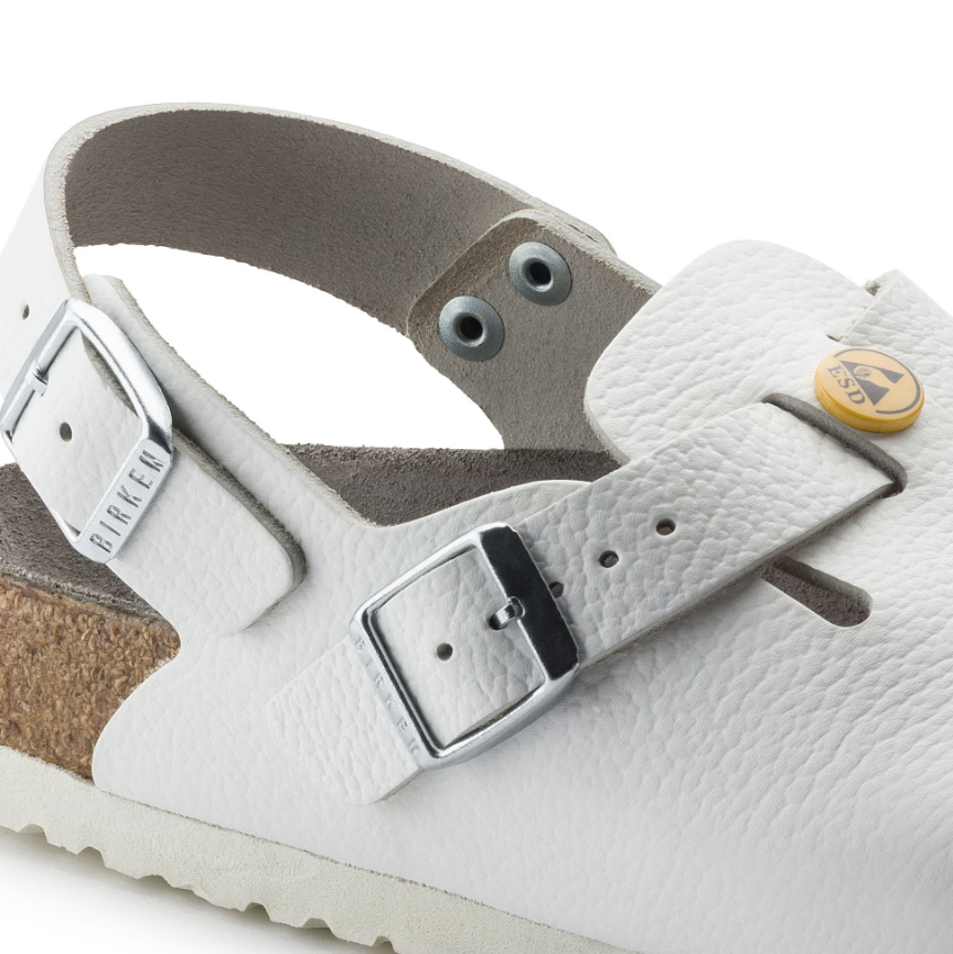 Birkenstock Tokio ESD Natural Leather White  Narrow