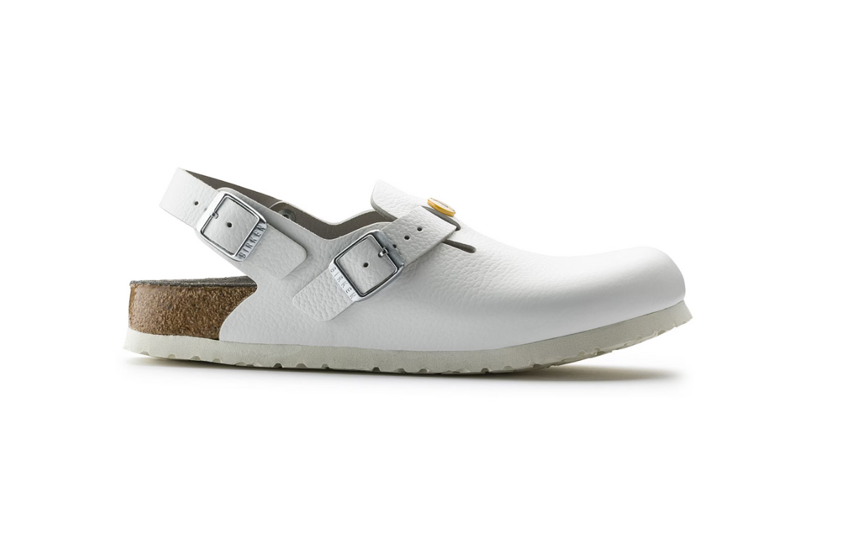 Birkenstock Tokio ESD Natural Leather White  Narrow