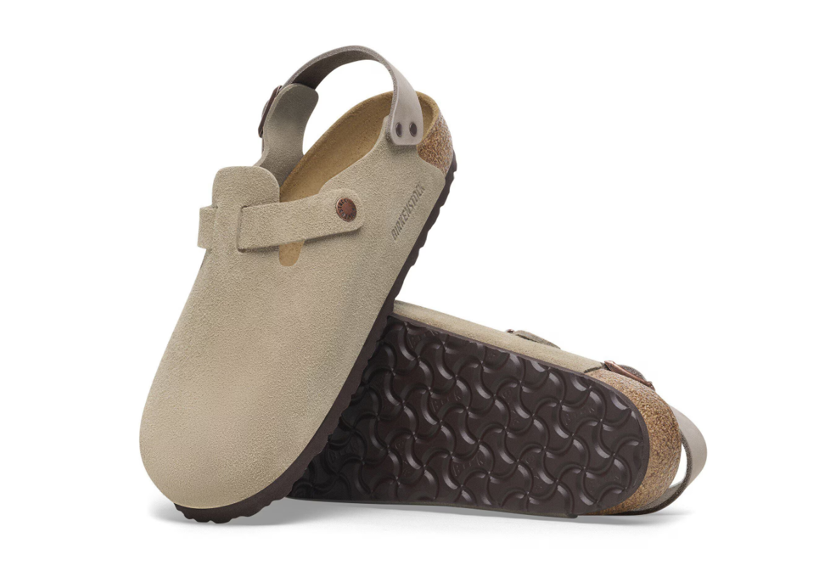 Birkenstock Tokio Suede Leather Taupe  Narrow