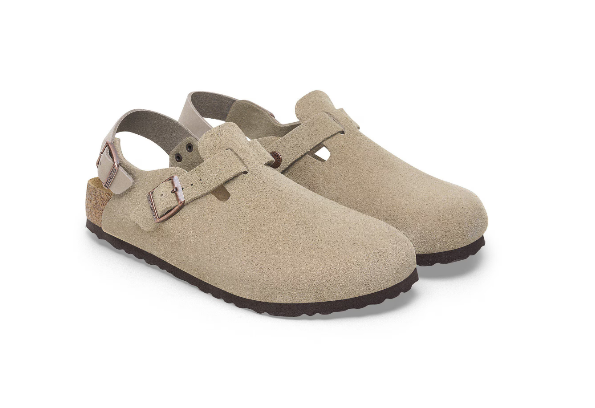 Birkenstock Tokio Suede Leather Taupe  Narrow