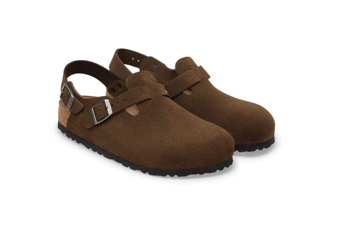 Birkenstock Tokio Suede Leather Carafe Clog  Narrow