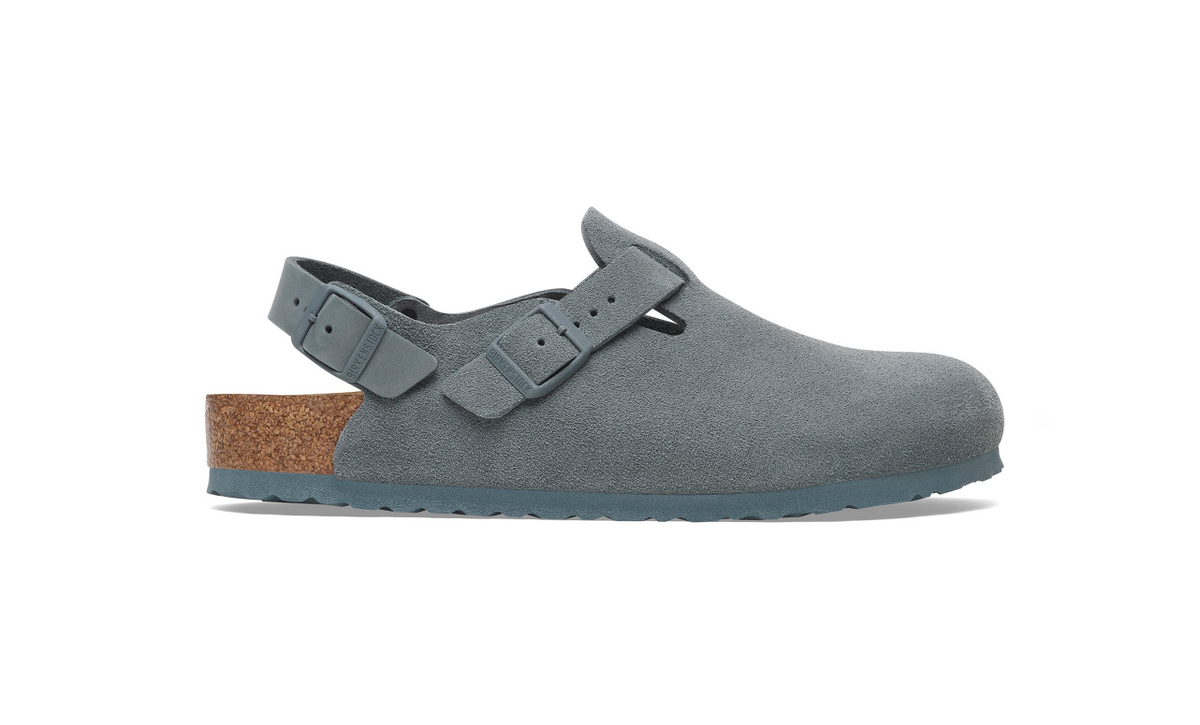 Birkenstock Tokio Suede Leather Basalt Gray  Narrow