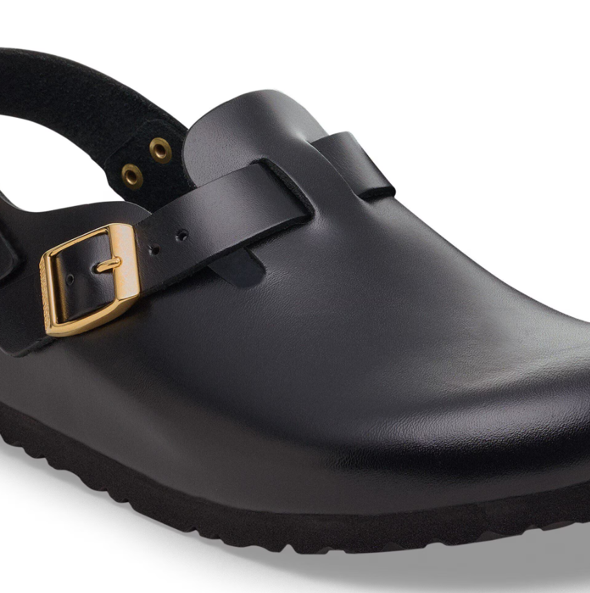 Birkenstock Tokio II Natural Leather Black  Narrow