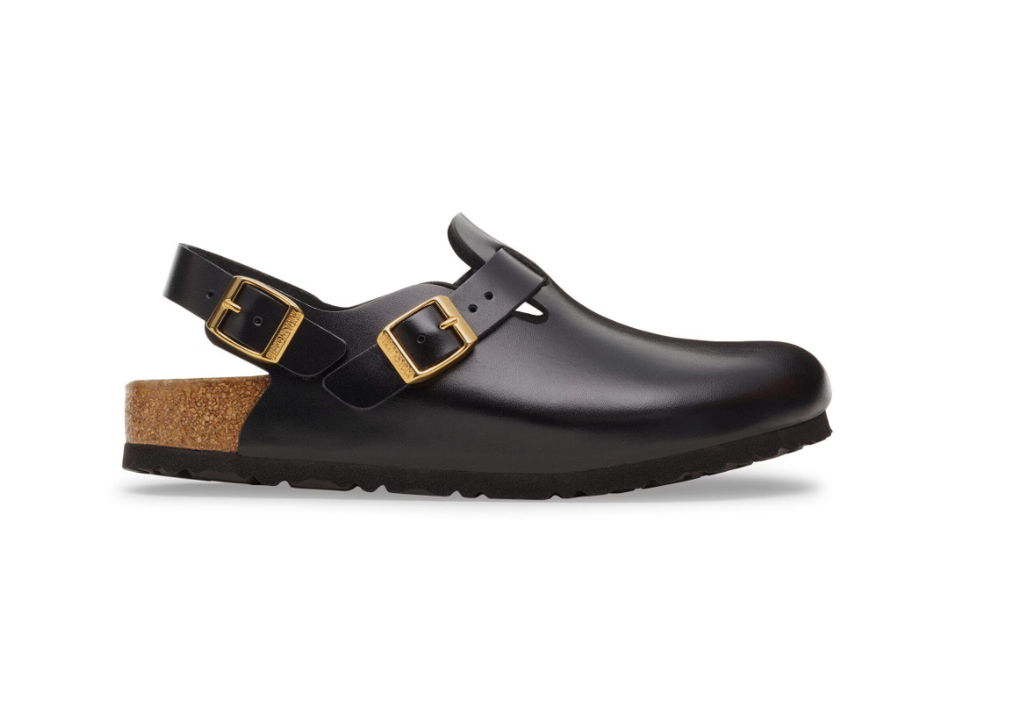 Birkenstock Tokio II Natural Leather Black  Narrow