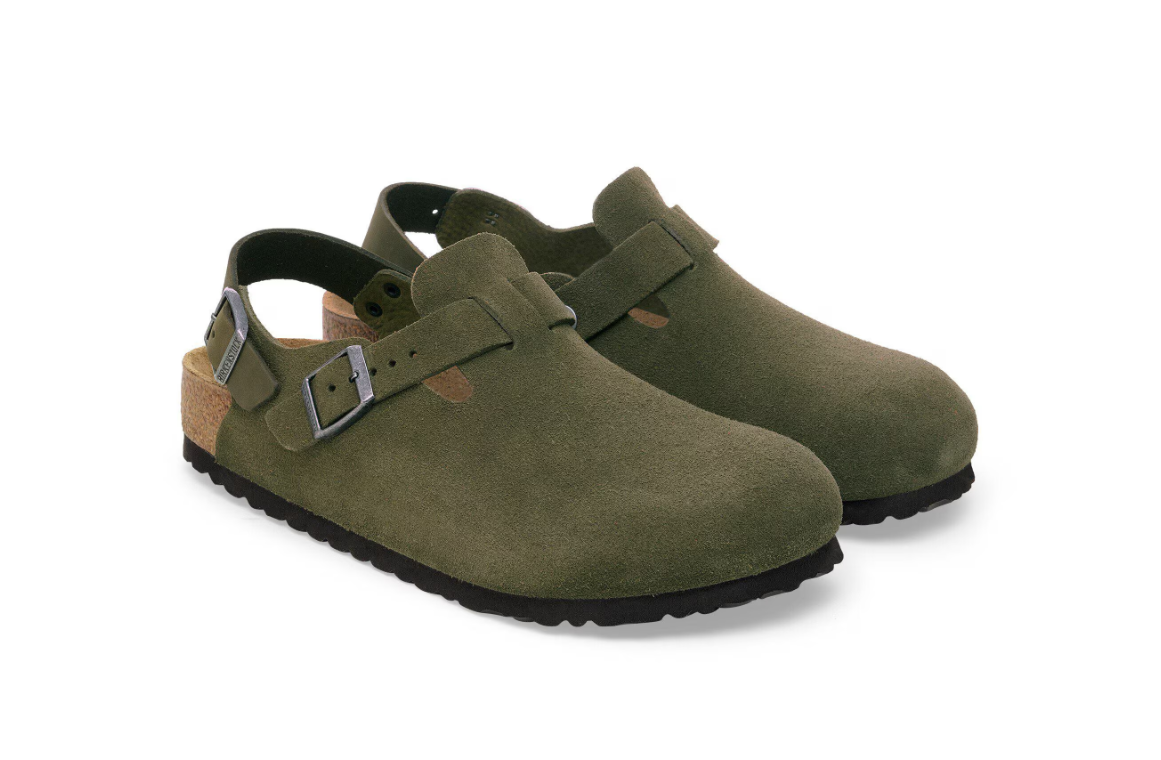 Birkenstock Tokio Suede Leather Clog - Thyme, Regular