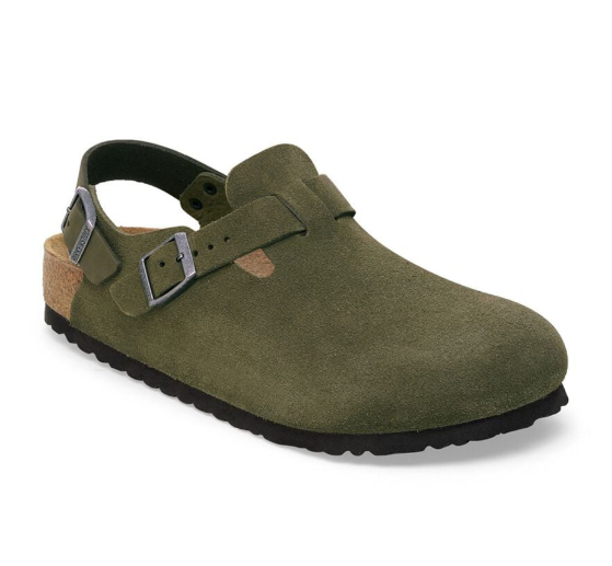 Birkenstock Tokio VL Suede Clog Thyme  Narrow