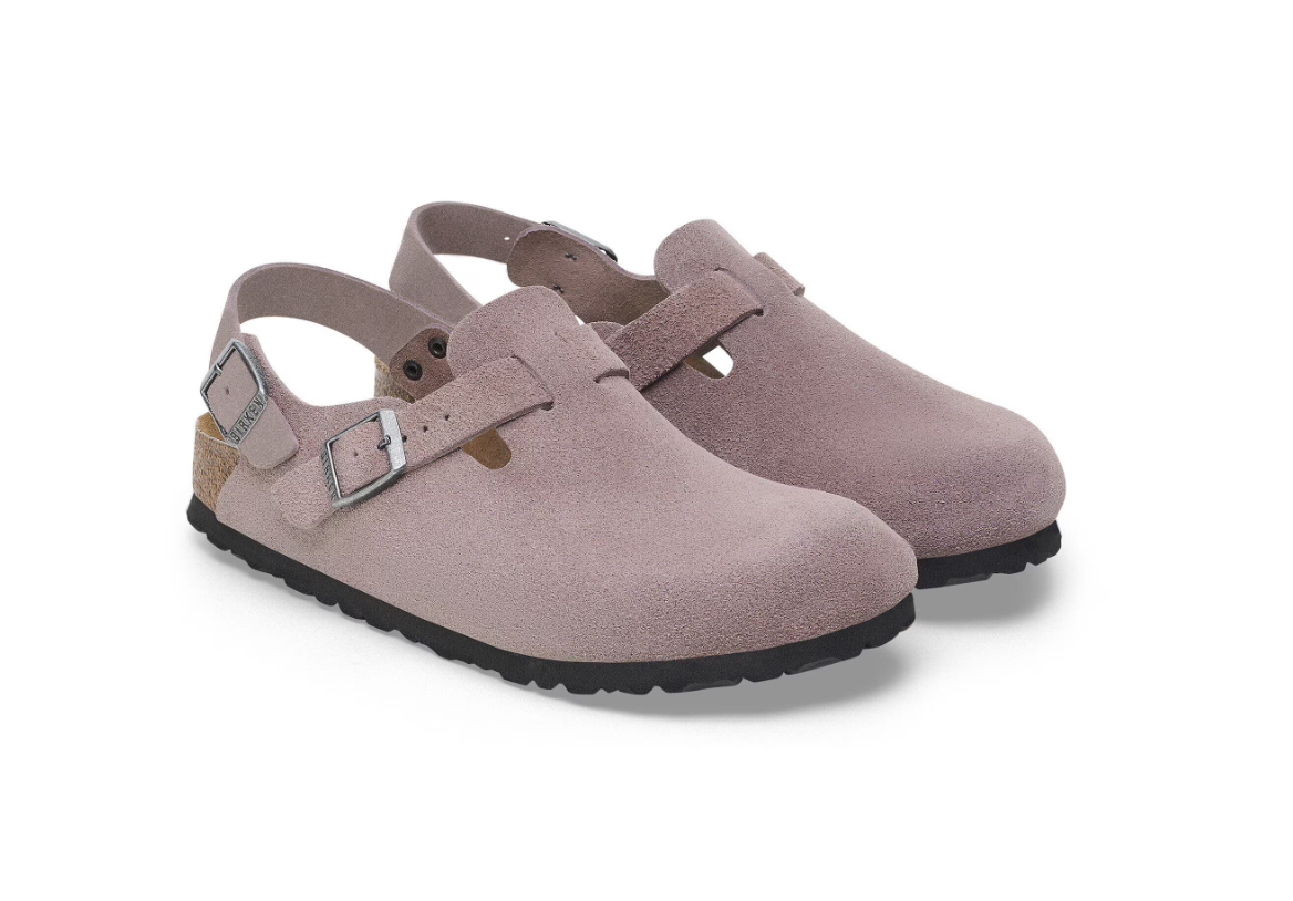 Birkenstock Tokio Suede Leather Faded Purple  Regular